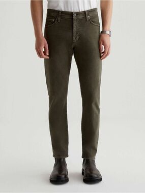 Ag Adriano Goldschmied The Tellis Modern Slim Olive Green Jeans 33x34